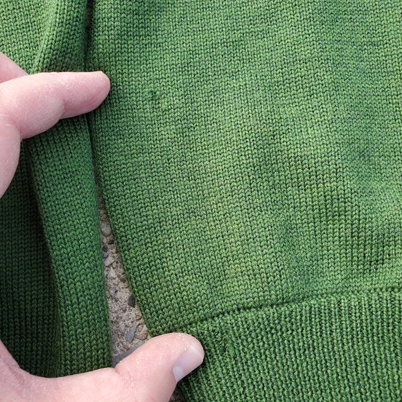 Brooks brothers sweater mens large green 1/4 zip merino wool - Picture 8 of 14